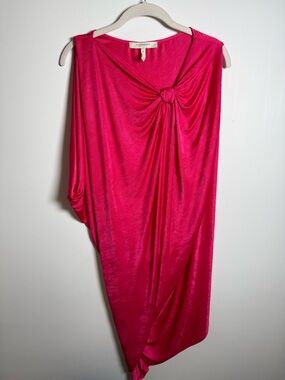 BCBG MAXAZRIA RUNWAY | Fuschia Pink Draped Knot Dress